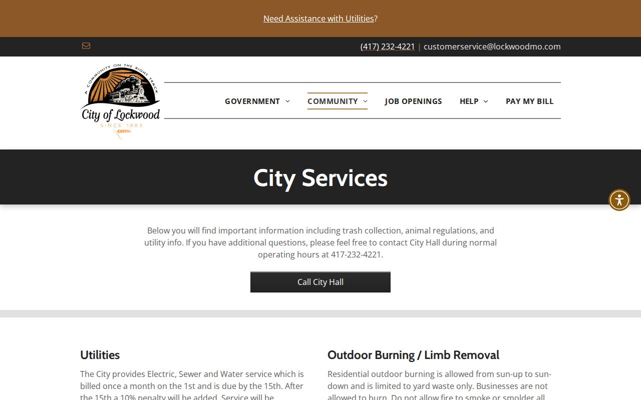 Lockwood criminal records police and city services page
